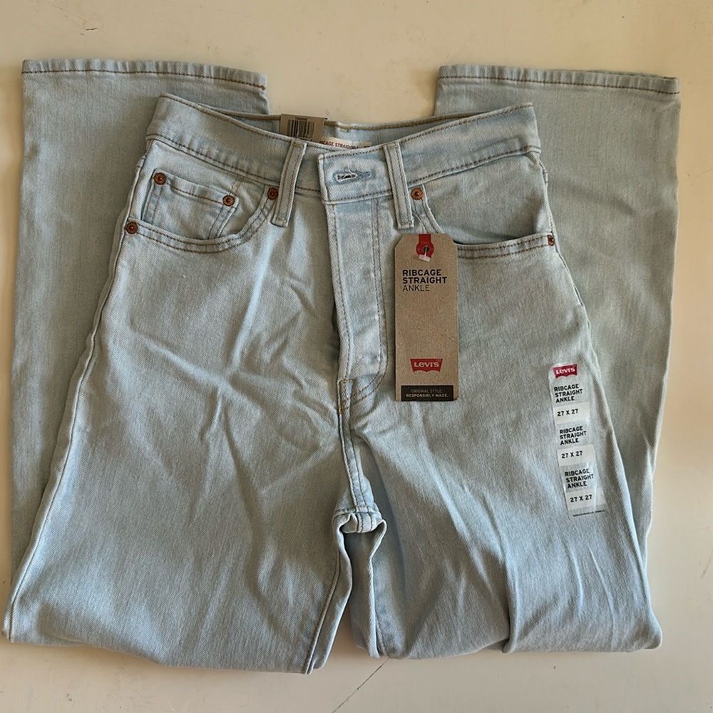 Levi’s High Rise Ribcage Straight Ankle 27 NWT